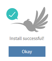 Flogo WebUI, Extension added. Flogo WebUI Success